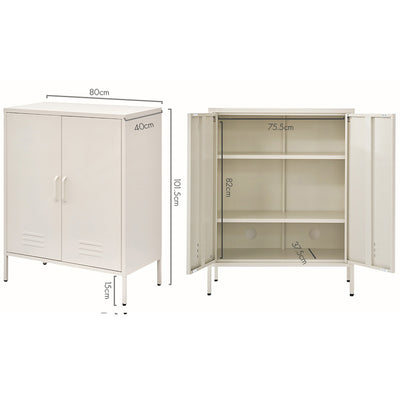 Artiss Buffet Sideboard Metal Cabinet - SWEETHEART White