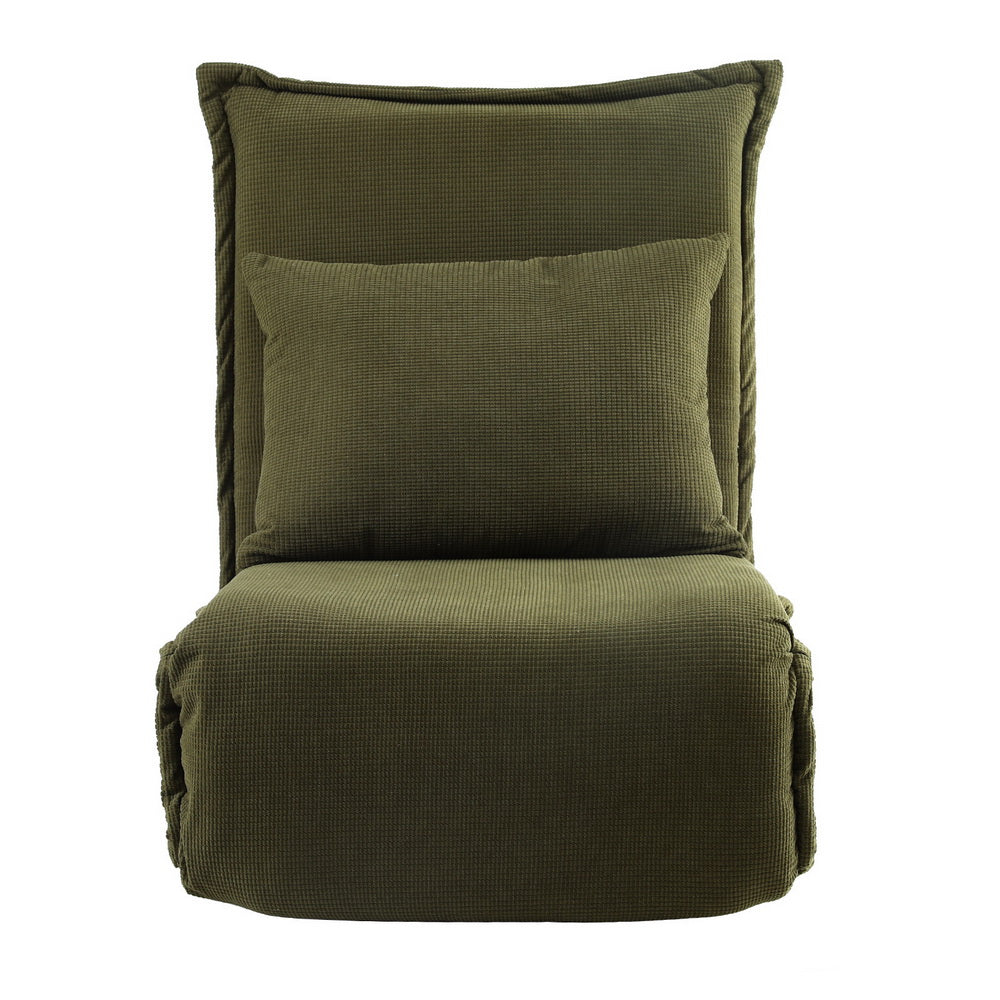Artiss Floor Lounge Sofa Bed Foldable Green