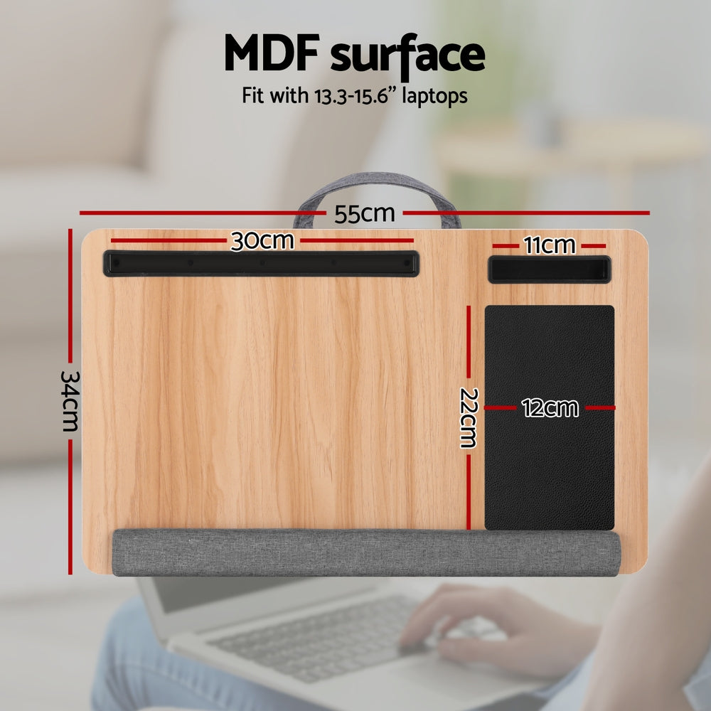 Artiss Lap Desk Laptop Desks Portable w/ Wrist-rest Phone Slot Mouse Pad 55CM