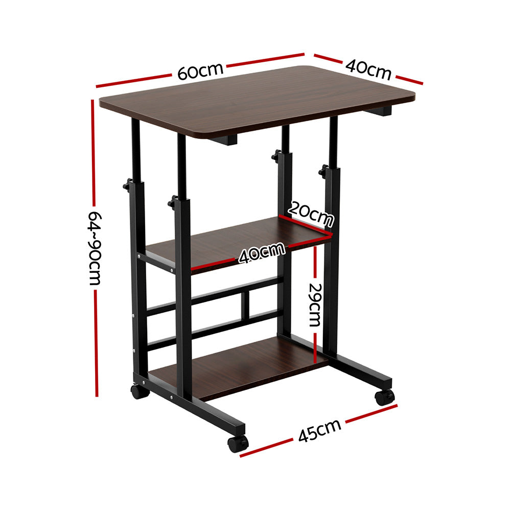 Artiss Laptop Desk Height Adjustable Mobile Workstation Computer Desks 60CM
