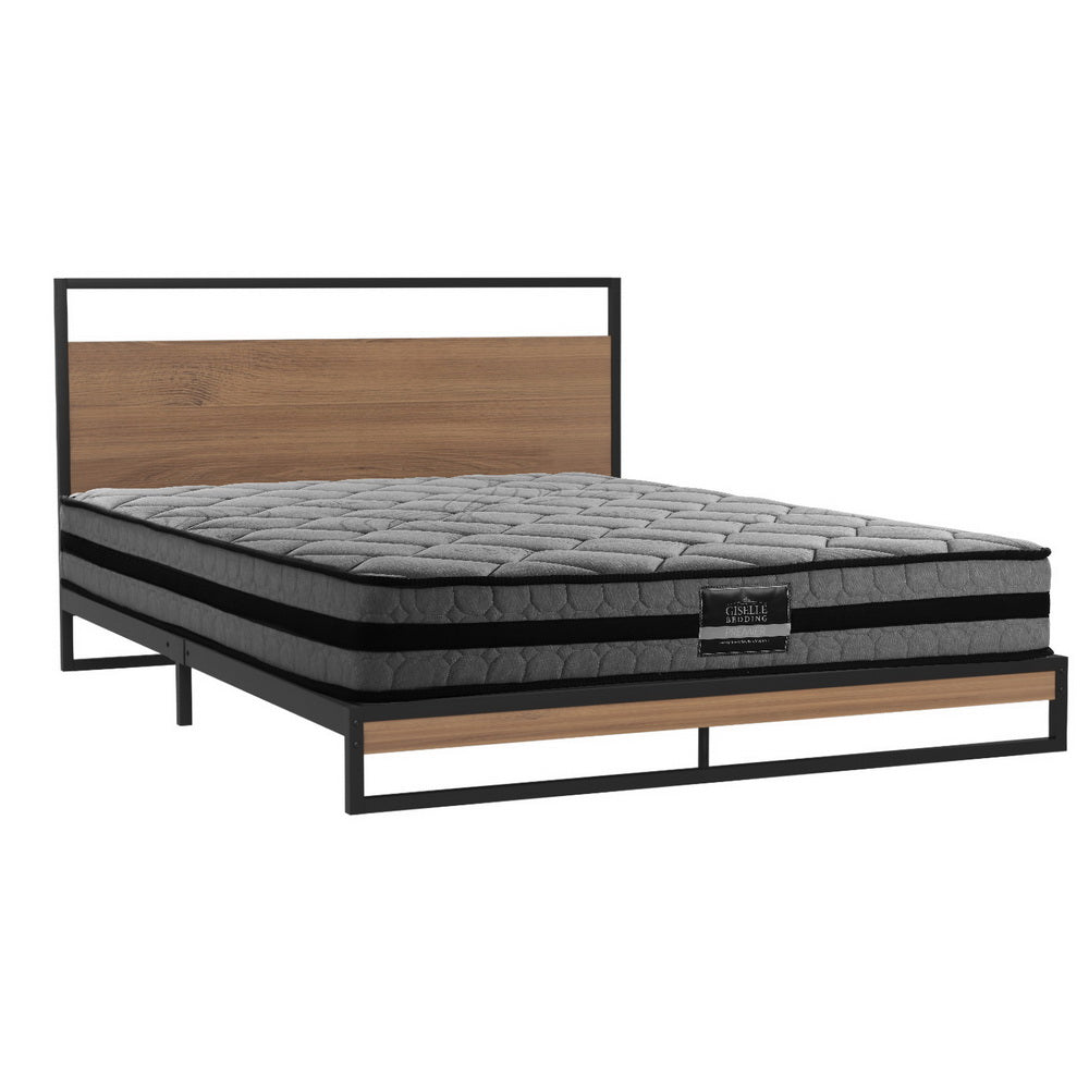 Artiss Metal Bed Frame Double Size Beds Platform with Mattress