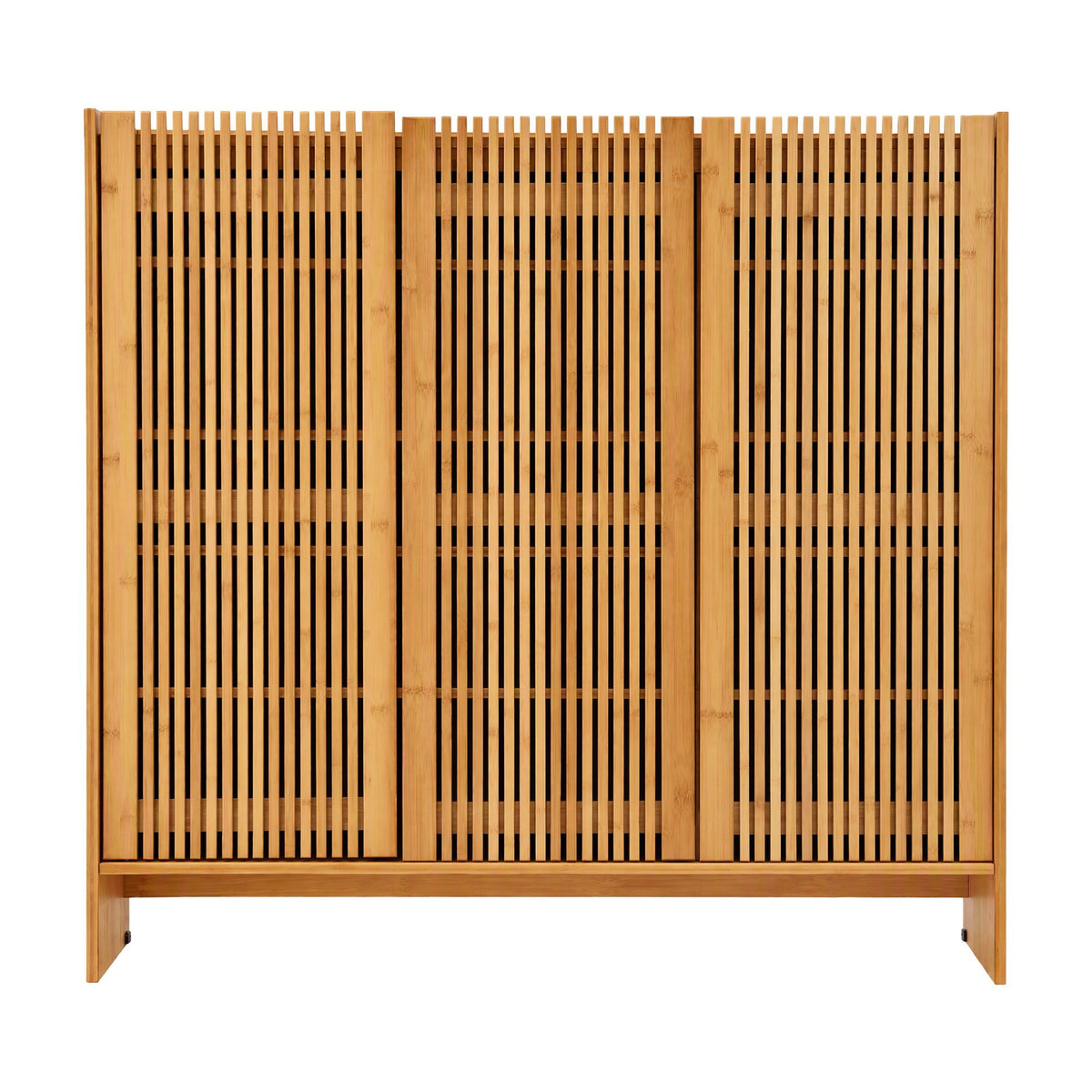 Artiss Shoe Cabinet Versatile Door 24 Pairs Shoe Storage Cupboard Bamboo