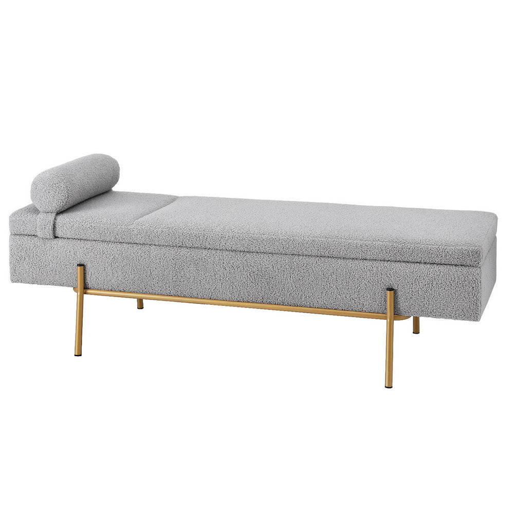 Artiss Storage Ottoman Bed 140cm Pillow Foot Stool