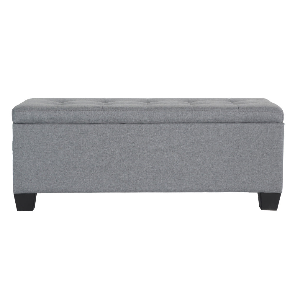 Artiss Storage Ottoman Blanket Box 97cm Linen Grey