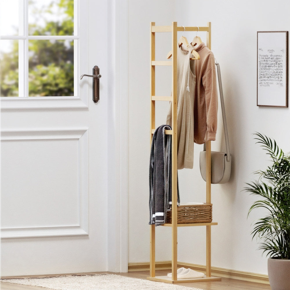 Artiss Clothes Rack Airer Coat Stand Bamboo
