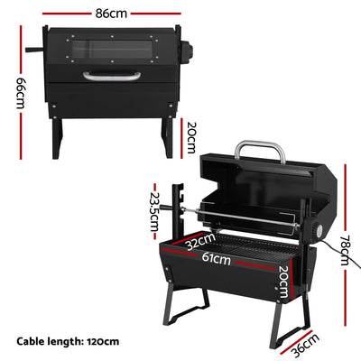 Grillz BBQ Grill Charcoal Electric Smoker Roaster