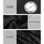 Artiss 2X 132x213cm Blockout Sheer Curtains Black