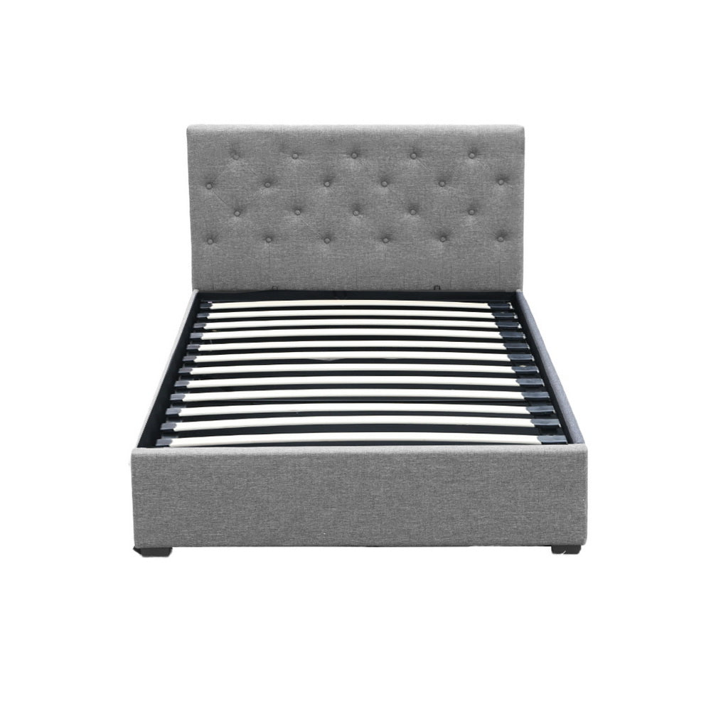Artiss Bed Frame King Single Size Gas Lift Grey VILA