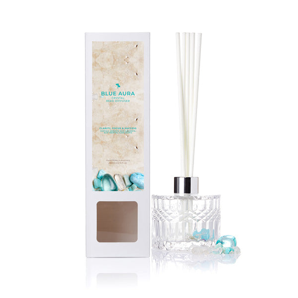 BLUE AURA Crystal Candle & Diffuser - Value Pack