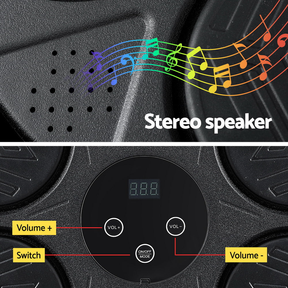 Everfit Music Boxing Machine Bluetooth Wall-Mounted Punch Target with LED Display & Gloves