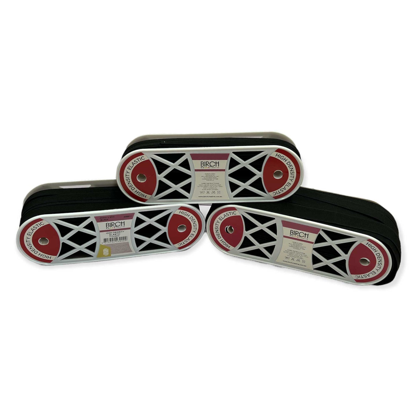 Black High Density Elastic Roll 40m - Birch Sewing Fabric Polyester Craft DIY