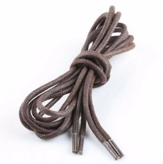 Black Or Brown Mens High Quality Waxed Shoe Thin Laces Shoes Lace - 2 Pairs