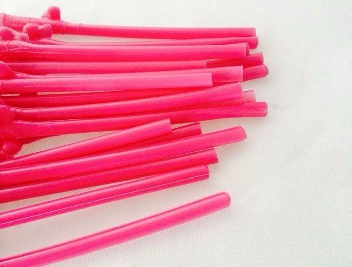 Blow Up Large Inflatable Penis Dick Willy Hens Night Games Fun Party + Straws