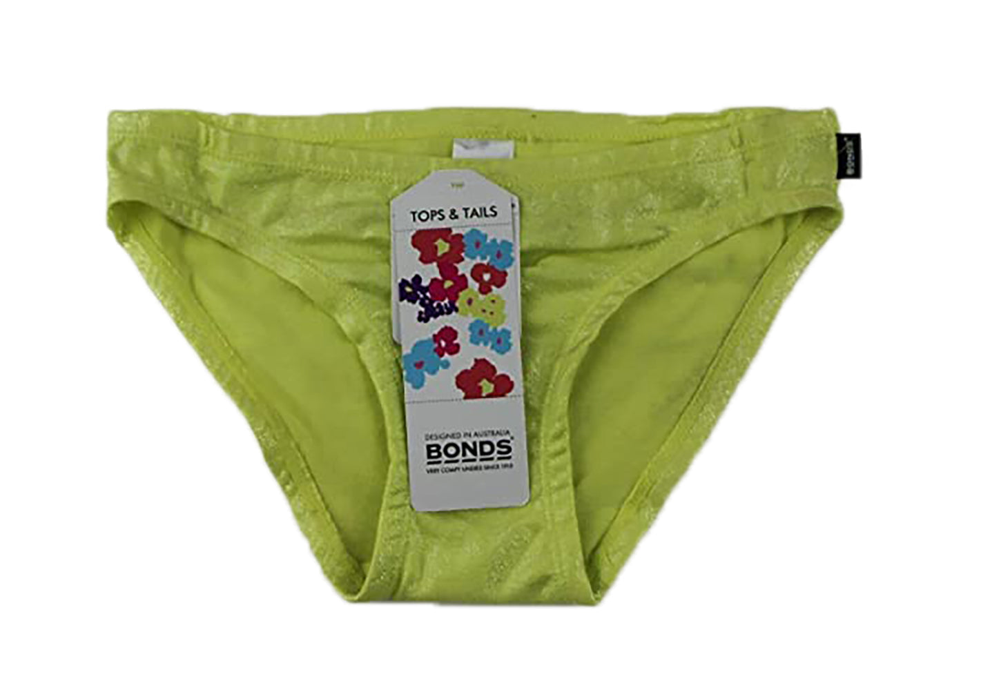 Bonds Girls Underwear Briefs Shorties Yellow Everyday Kids Undies