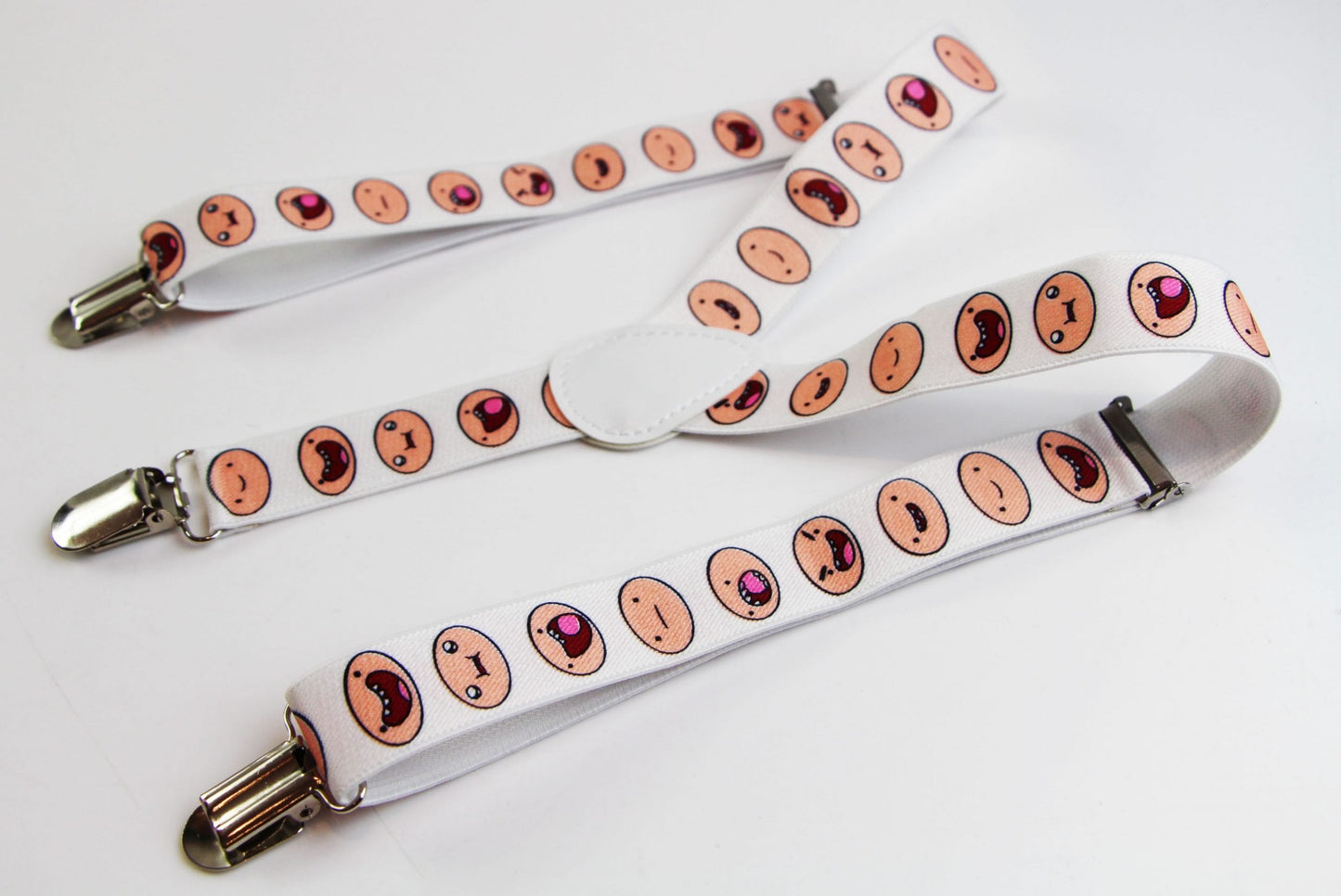 Boys Adjustable Finn Adventure Time Patterned Suspenders