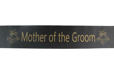 Bridal Hens Night Sash Party Black/Gold - Mother Of The Groom