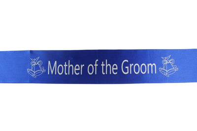 Bridal Hens Night Sash Party Electric Blue/Silver - Mother Of The Groom