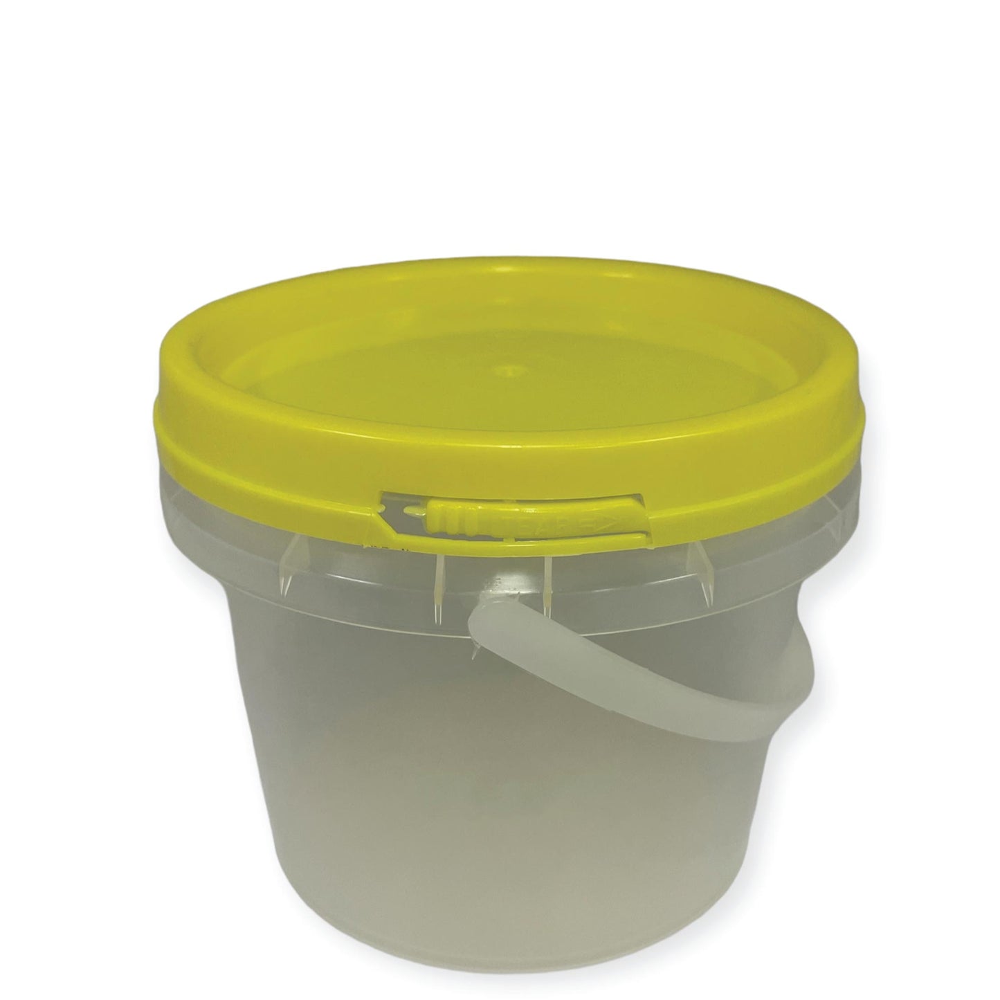 Bulk 100 x 0.8L Empty Honey Bucket with Lid - 1Kg Clear Tamper Proof Plastic Tub