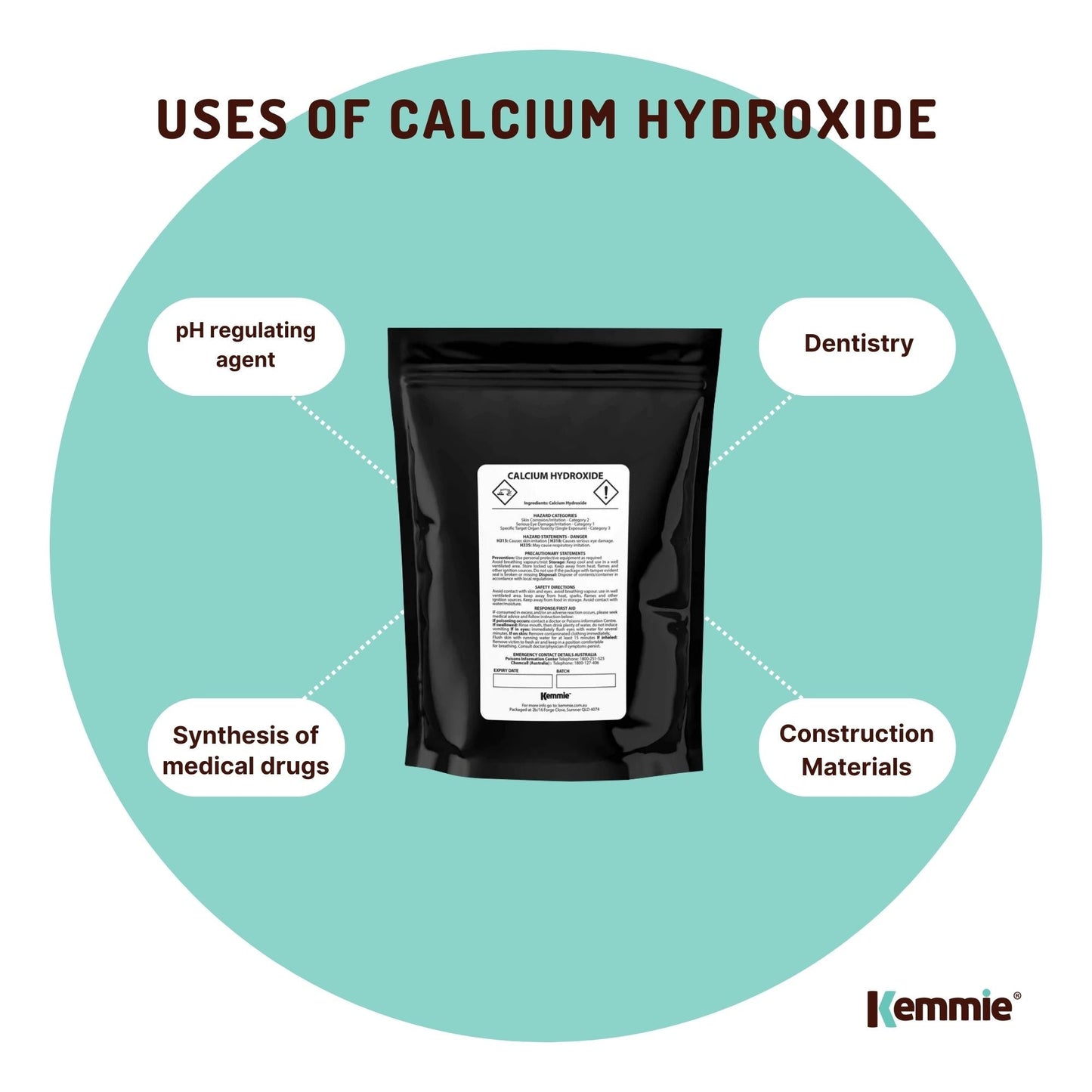 Bulk 20Kg Food Grade Calcium Hydroxide Powder FCC Hydrated Slaked Pickling Lime