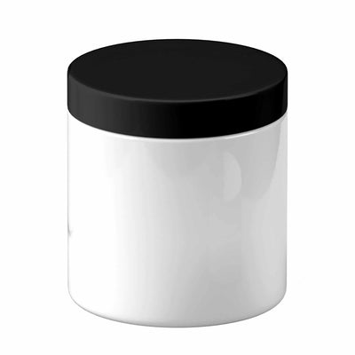 Bulk 216x 200g Plastic Cosmetic Jar + Lids - Empty White Cream Container