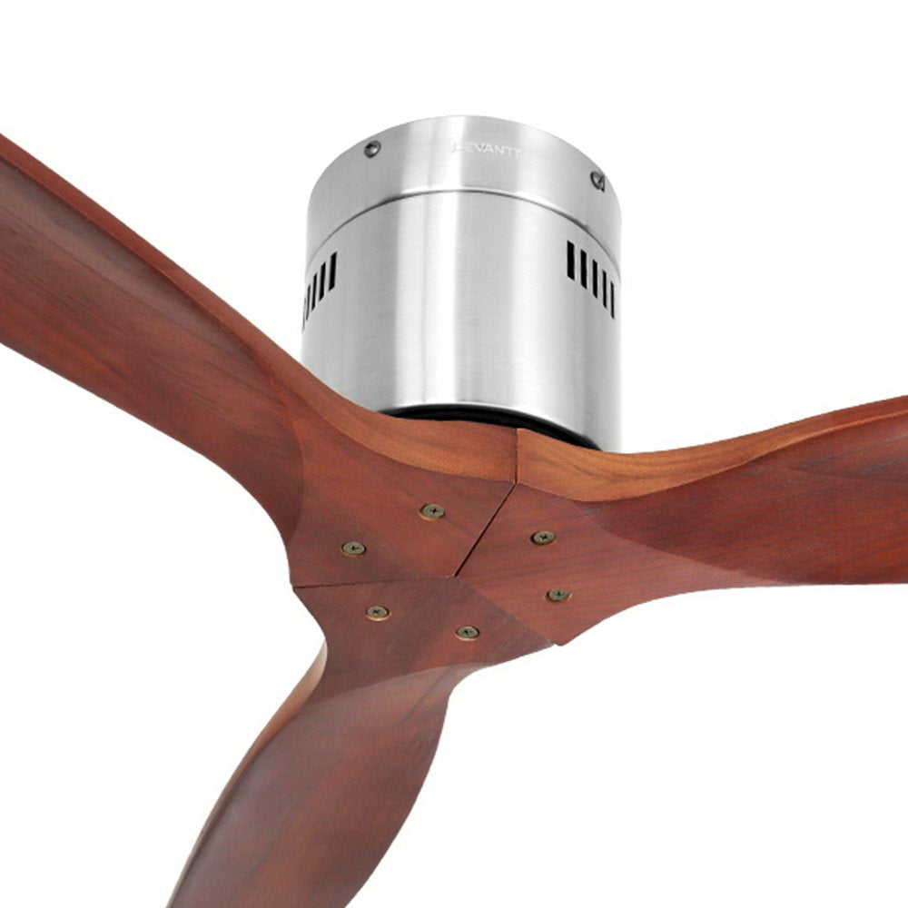 Devanti 52'' Ceiling Fan AC Motor w/Timer w/Remote - Dark Wood