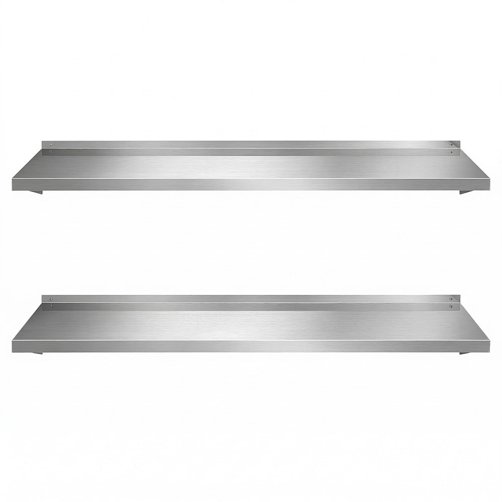 Cefito 2PCS 1200mm Stainless Steel Kitchen Wall Shelf Mounted Rack