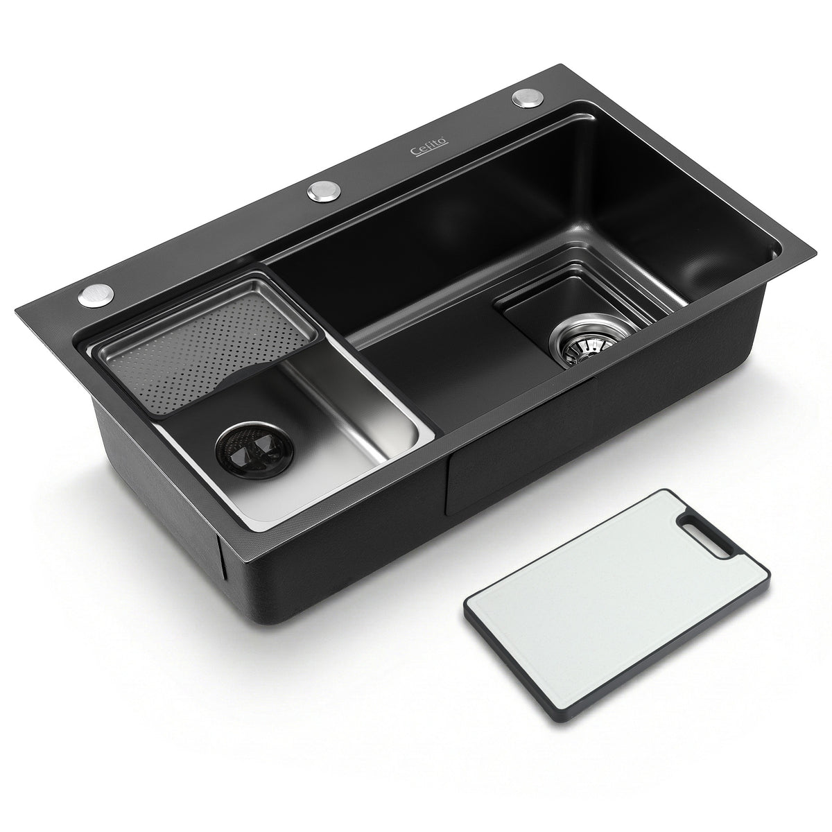 Cefito Kitchen Sink 304 Stainless Steel Bar Sink Millet Grain Water Basin Sink