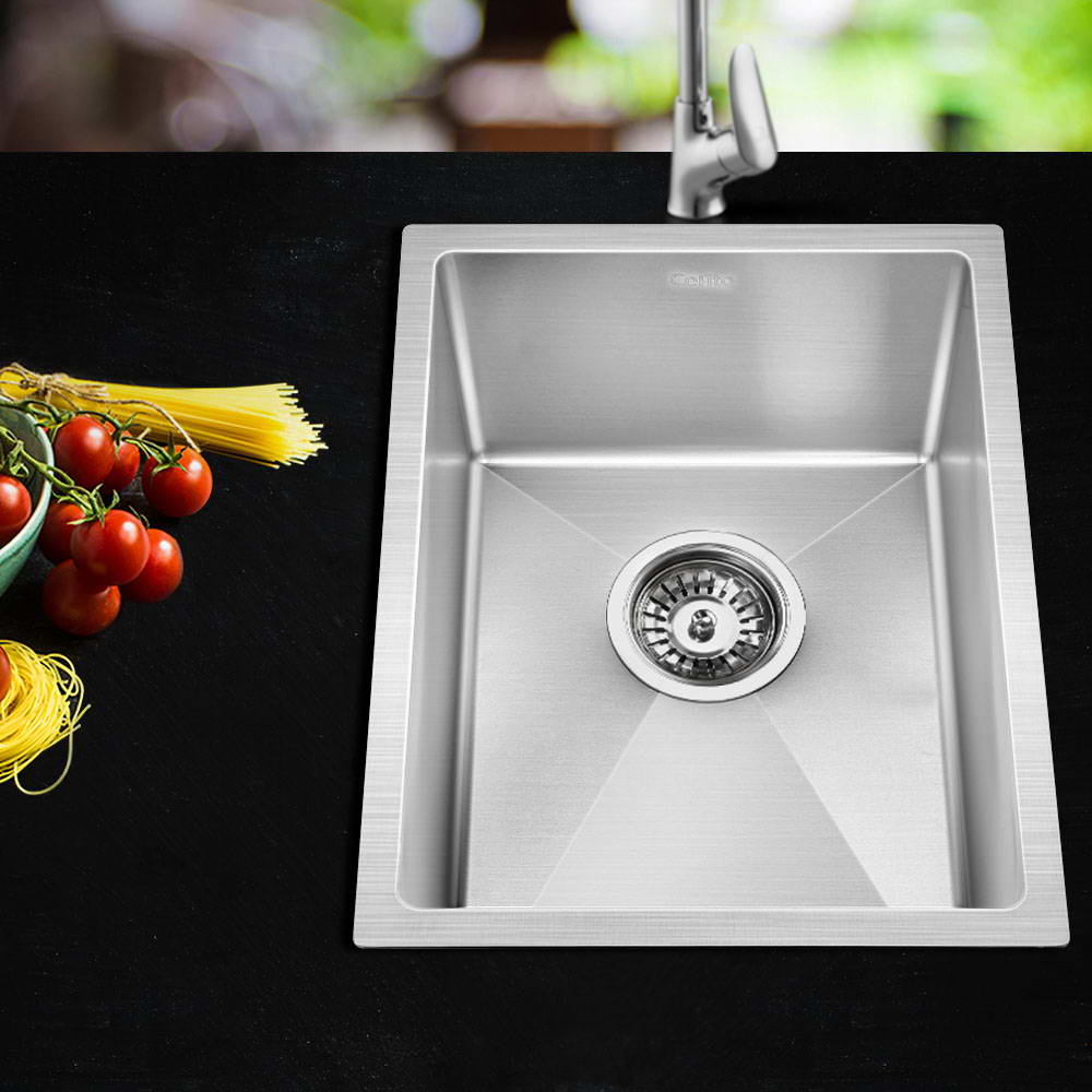 Cefito Kitchen Sink 44X34CM Stainless Steel Nano Basin Single Bowl Silver