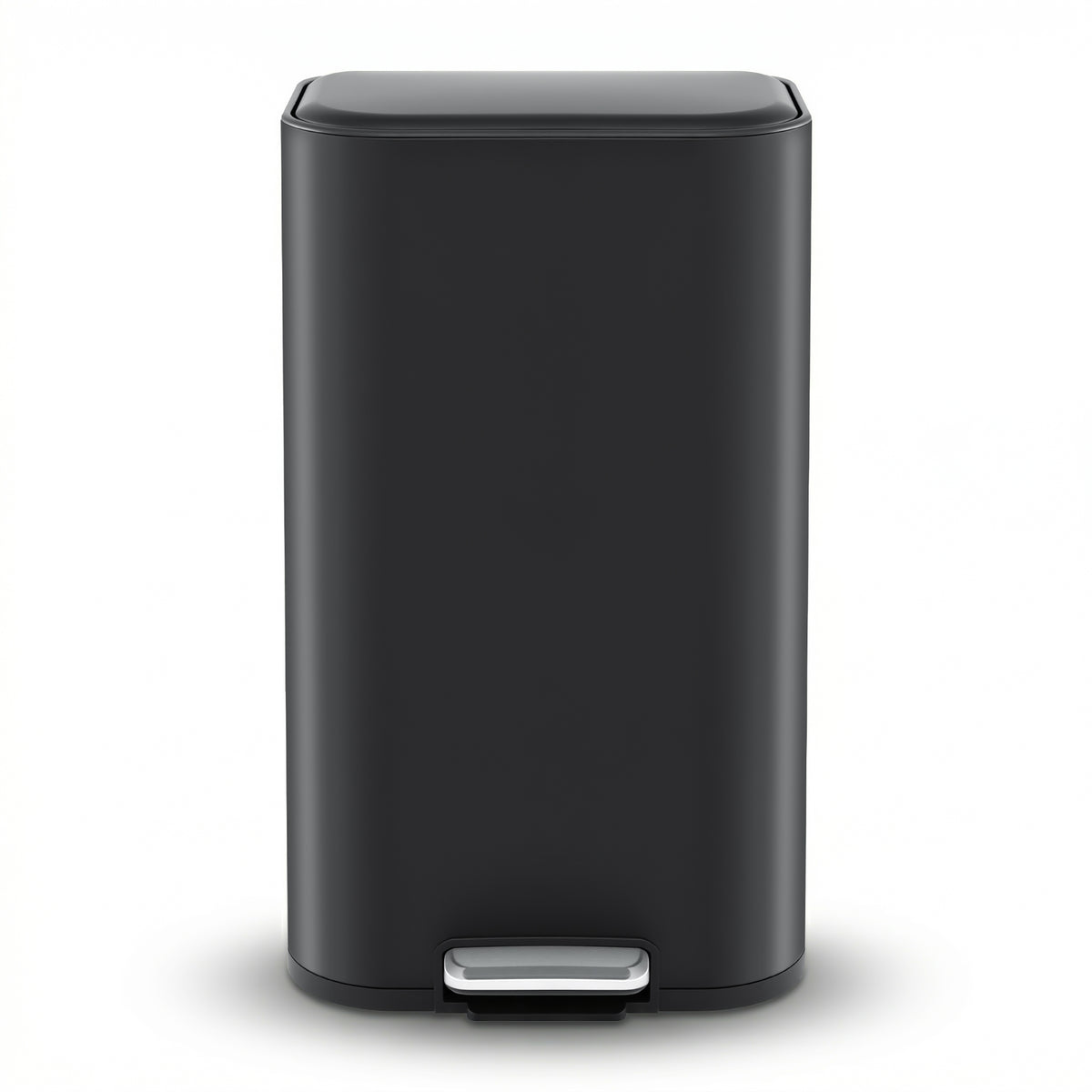 Cefito Kitchen Trash Can 40L Pedal Bins Rubbish Bin Steel with Soft Close Lid, Removable Inner Bucket, Rectangular Garbage Can Recycling Bin, Black