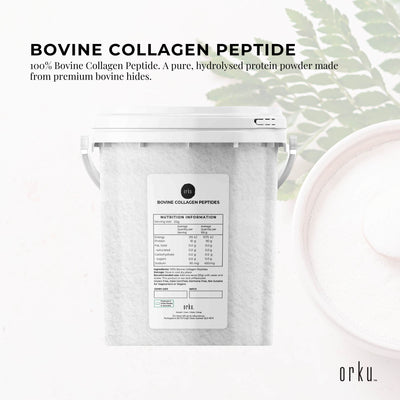 Collagen Powder Tub - Bovine Hydrolysate Protein Peptide Supplement Unflavoured