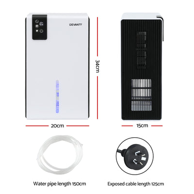 DEVANTI 2000ml Portable Dehumidifier Moisture Absorber Home Bedroom Quiet Remote