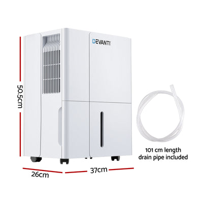 Devanti 30L/Day Dehumidifier Home Air Dryer Mould Moisture 4.7L Tank