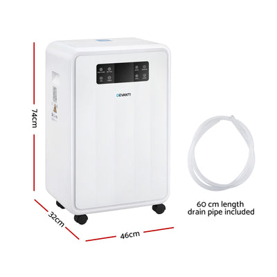 Devanti 70L Dehumidifier Commercial Moisture Absorber Air Dryer 8.5L Water Tank