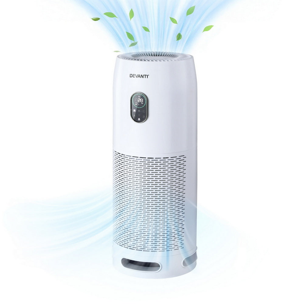 Devanti Air Purifier 4-Layer HEPA Filter White