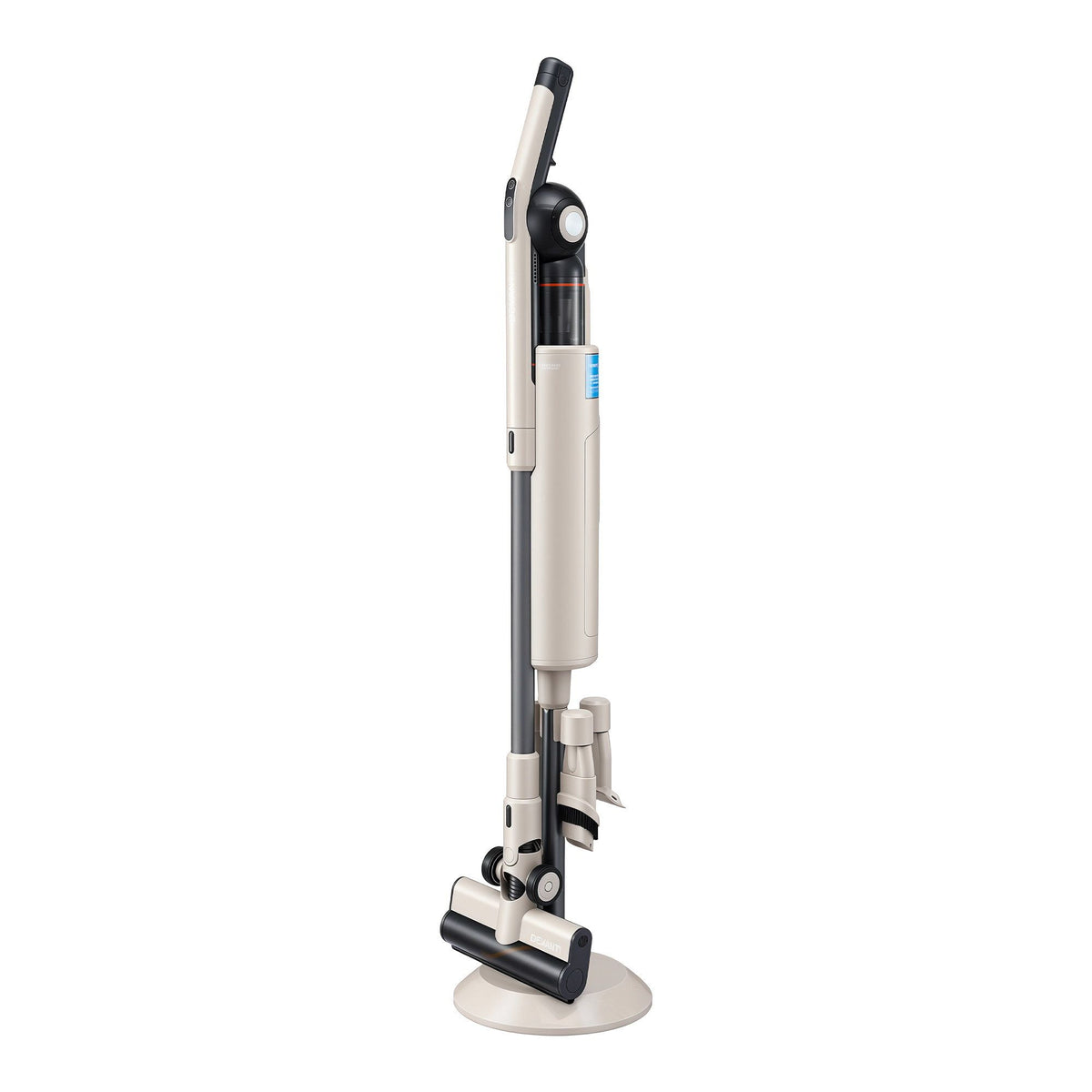 Devanti Cordless Vacuum Cleaner with Auto-Empty Dust Station, 18kPa Powerful Suction 1.05kg Lightweight 40Mins Runtime 3-Speed LED Floor Head Washable HEPA Filter Stick Vacuum, Oat