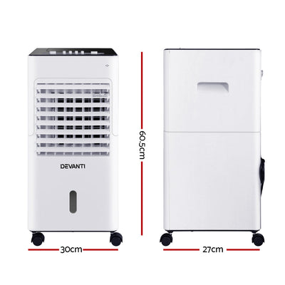 Devanti Evaporative Air Cooler Conditioner Portable 6L Cooling Fan Humidifier
