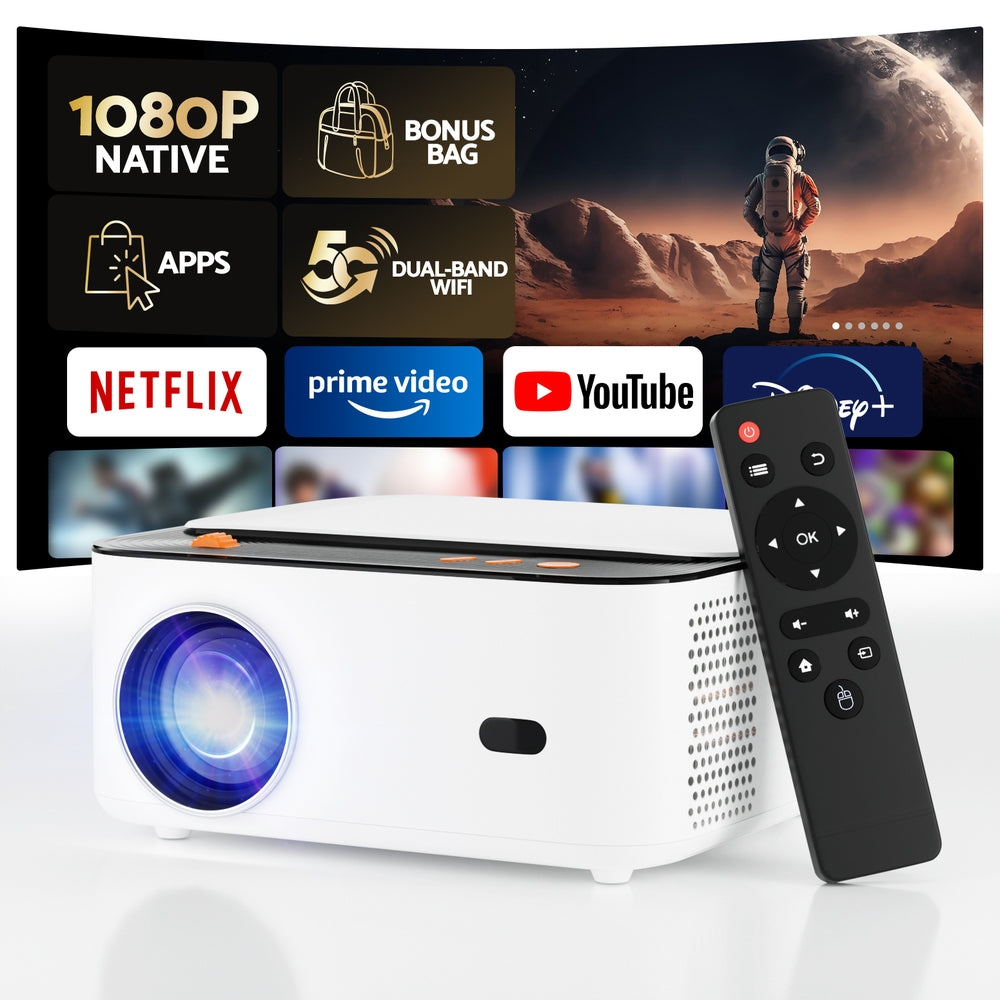 Devanti Video Project 4K 1080P Android 5G Wifi Home Cinema