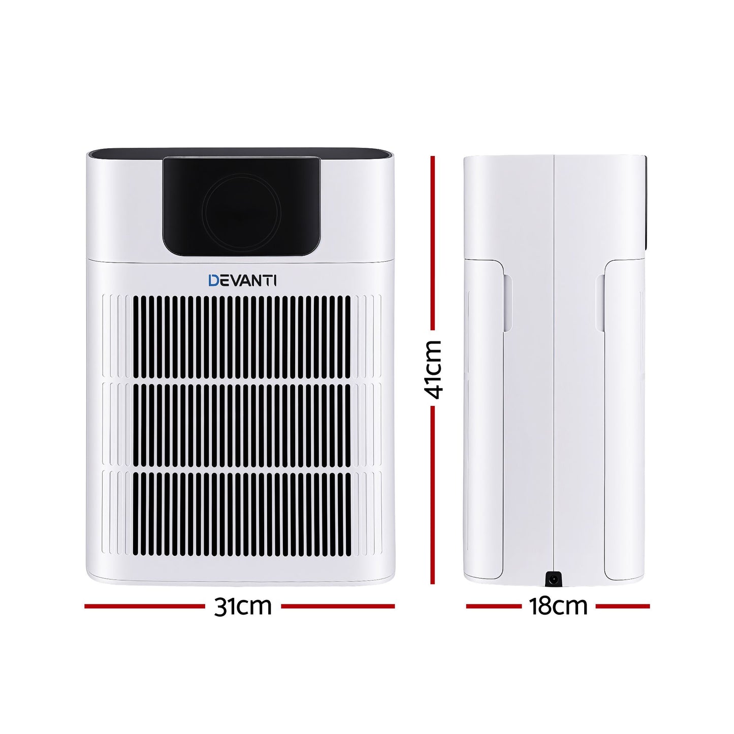 Devnati Pet Air Purifier 3 Stage HEPA Filter Cleaner PM25 Display Cat Dog Hair White