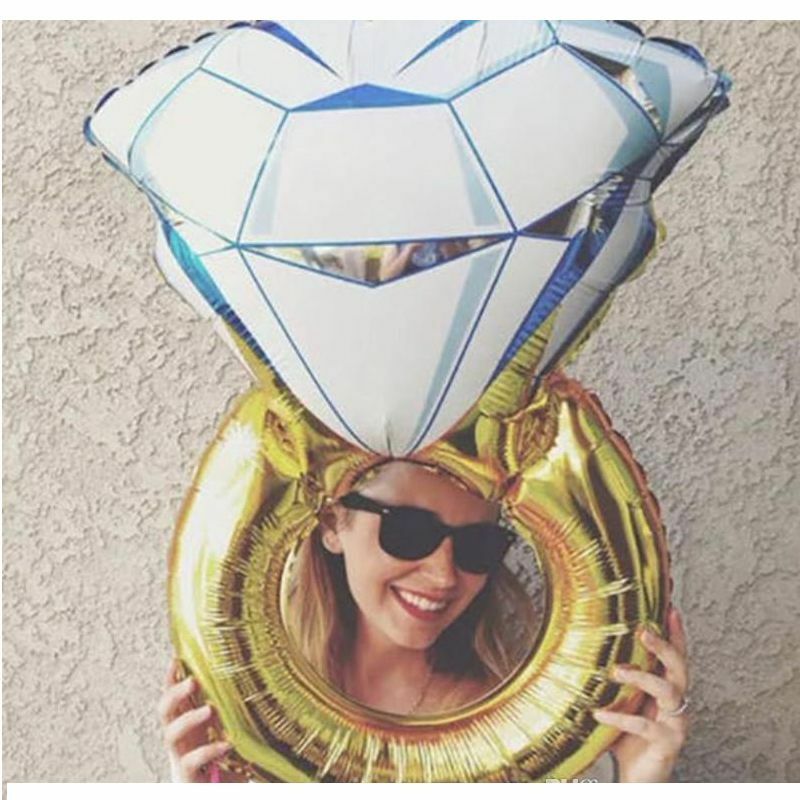 Diamond Engagement Ring Helium Balloon Blow Up Valentines Hens Party Decoration