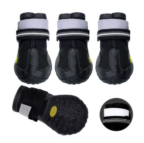 Dog Boots Shoes Puppy Pet High Performance Booties Paw Protection Black Red New