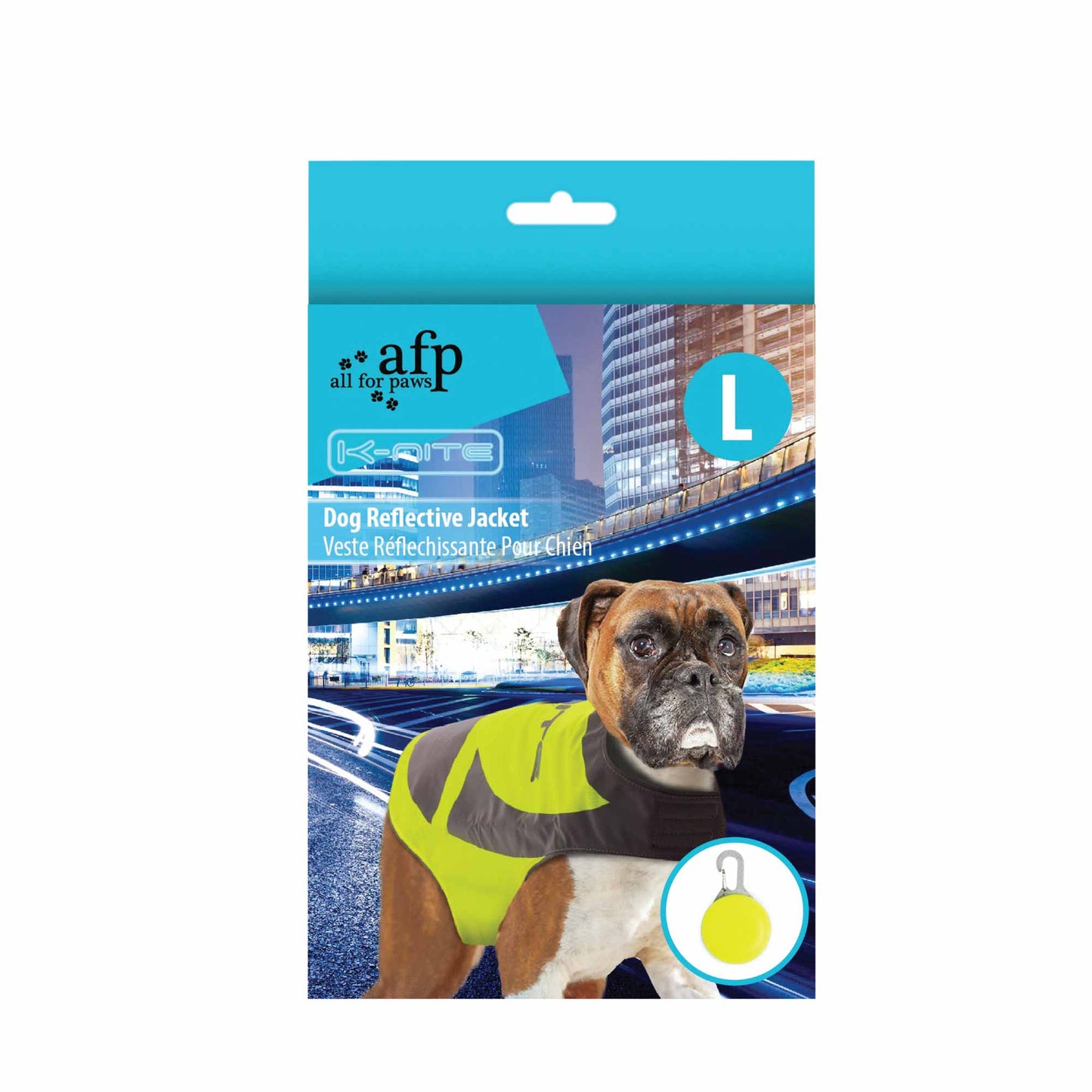 Dog Reflective Jacket Hi Vis Vest with Light Up Pendant for Small Breed Dogs