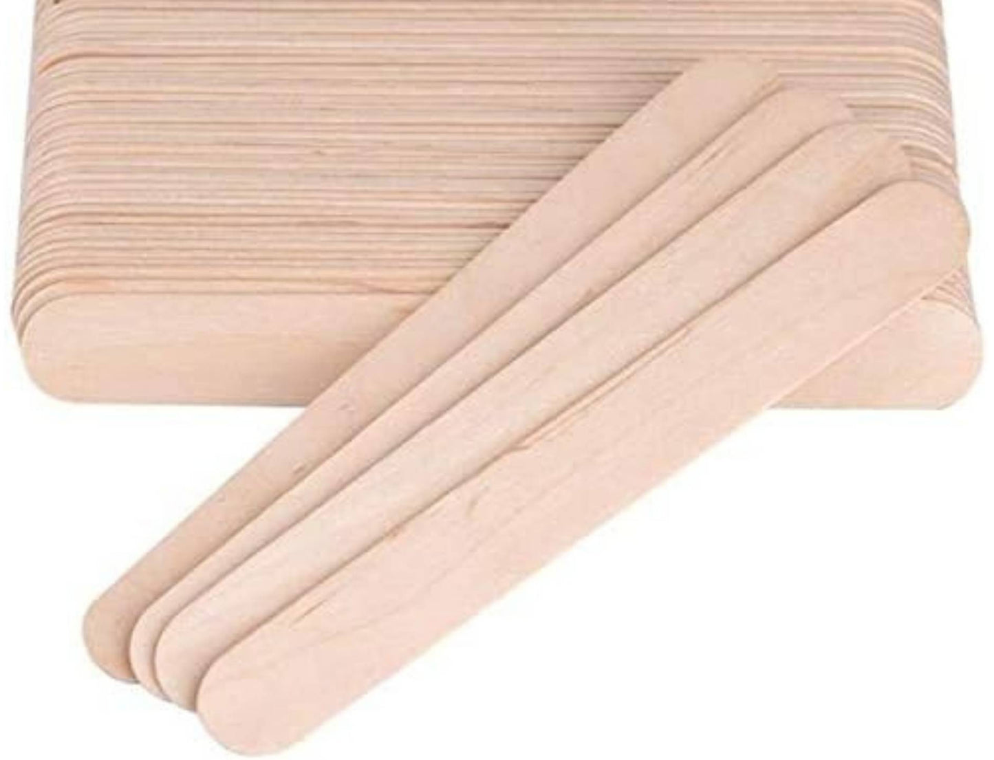 Ellie & Ruby 100x Wooden Tongue Depressors Waxing Spatula Applicator Sticks 6"