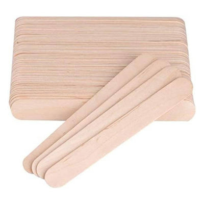 Ellie & Ruby 100x Wooden Tongue Depressors Waxing Spatula Applicator Sticks 6"