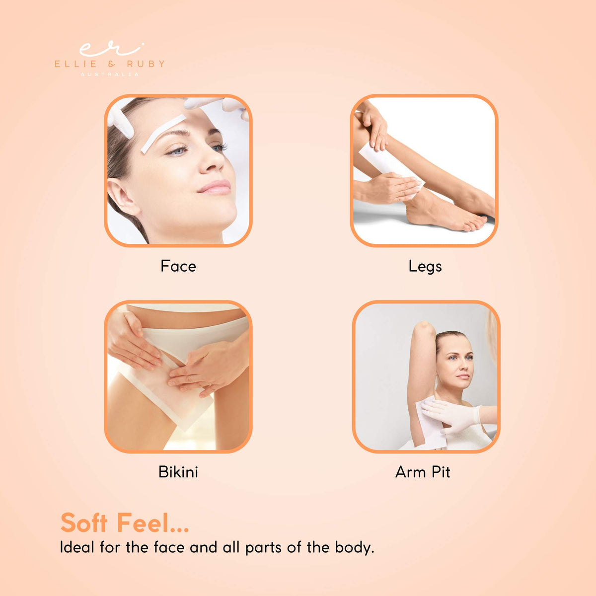 Ellie & Ruby 400g Aloe Vera Soft Wax Hair Removal Strip Wax Salon Pot