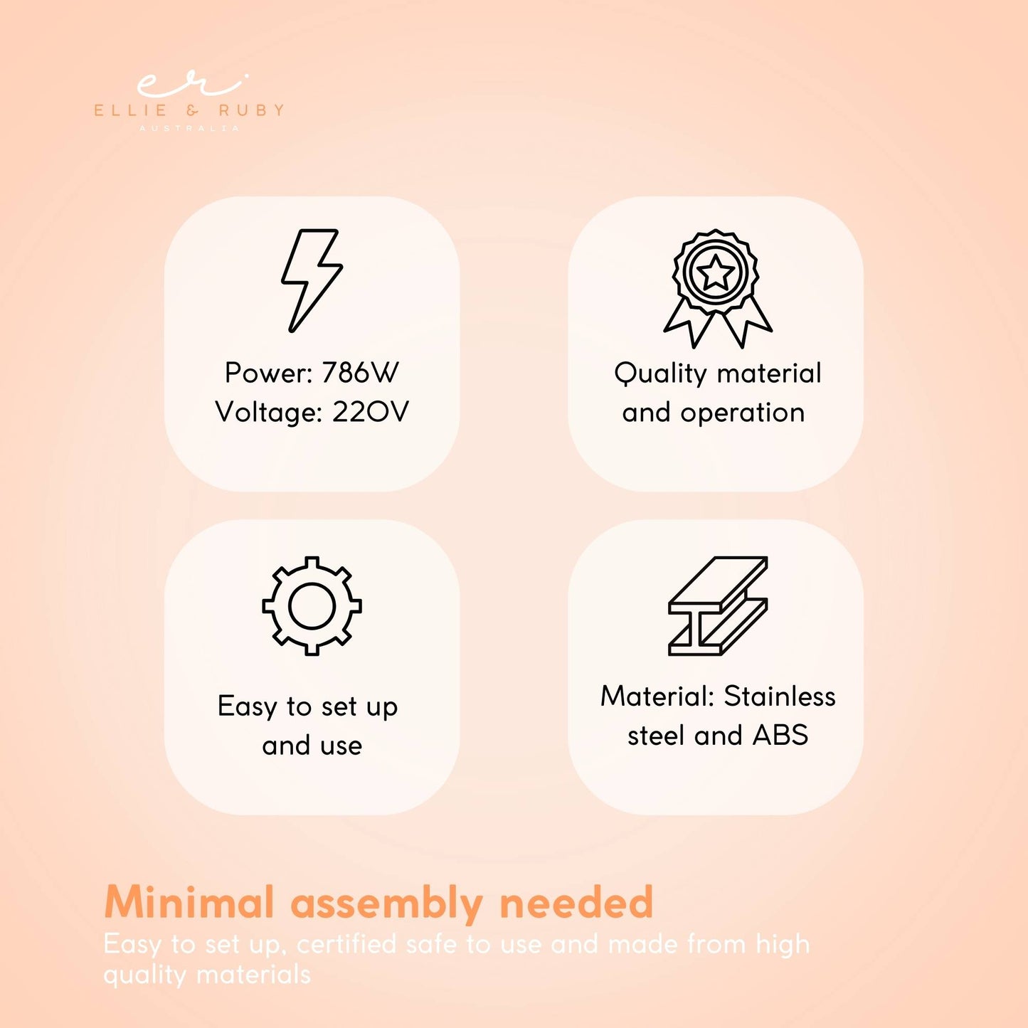 Ellie & Ruby Facial Steamer Professional Ozone Face Sauna Deep Skin Cleansing