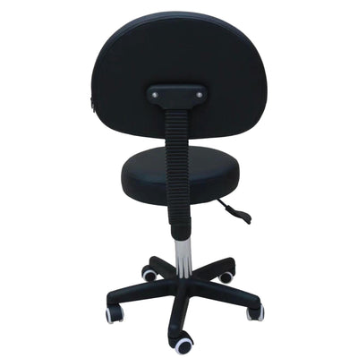 Ellie & Ruby Salon Stool Adjustable Swivel Chair Backrest Hairdressing
