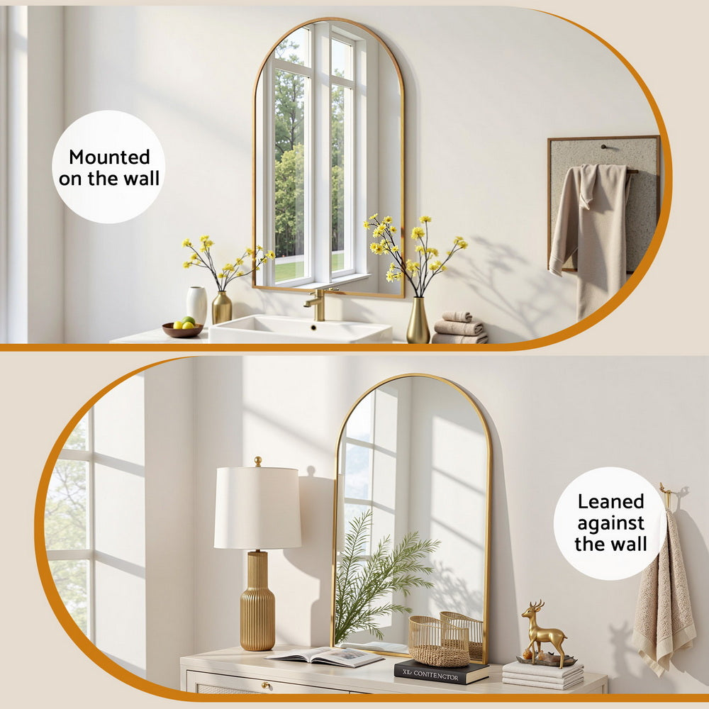 Embellir 86x50cm Arched Wall Mirror Vanity Makeup Home Decor