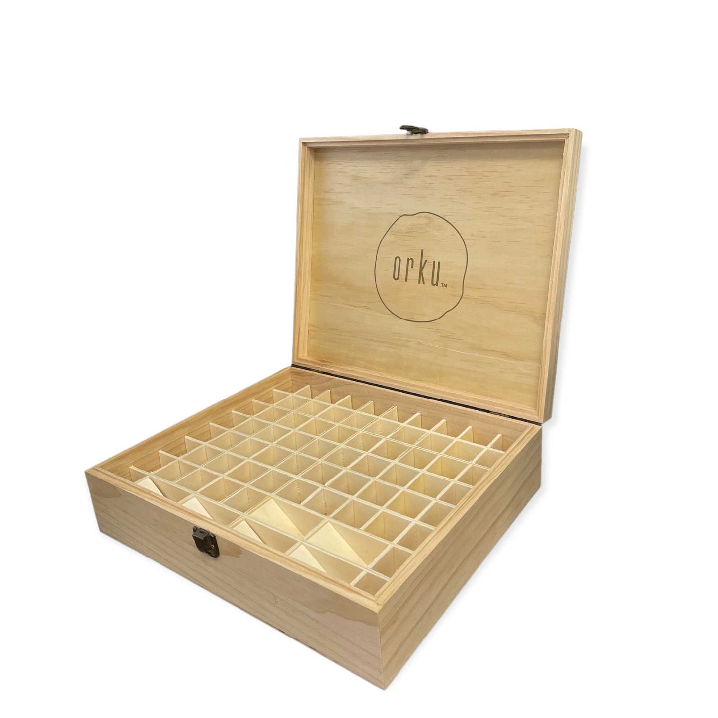 Essential Oils Wood Storage Box - Wooden Oil Bottle Slots
