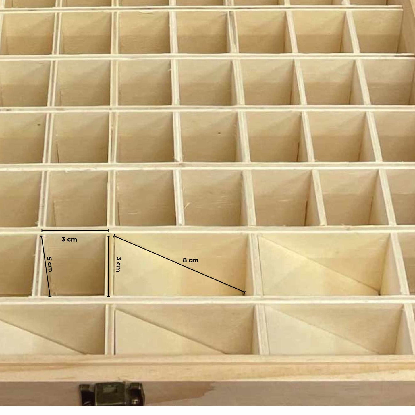 74 Slots Essential Oils Storage Box - Wooden 1-Tier Bottle Holder