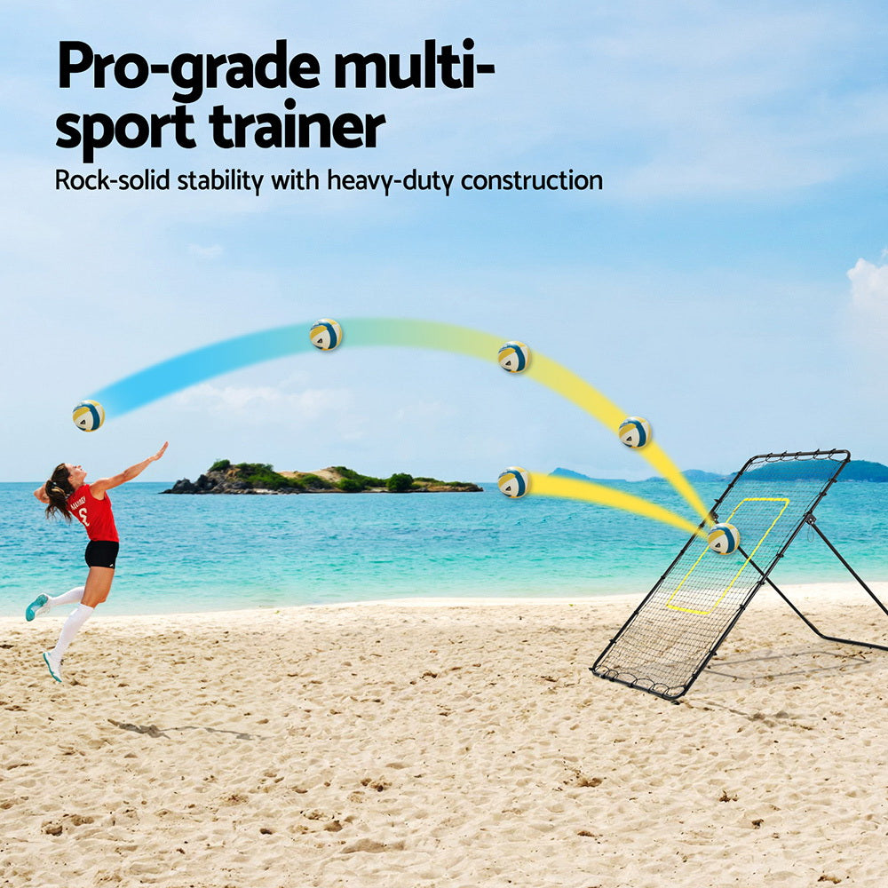 Everfit 7ft 2.1M Volleyball Net Football Baseball Goal Netting with Frame Angle Adjustable Rebounder